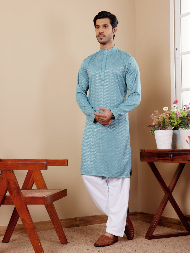 Designer Kurta Pajama | Chikankari Embroidery with Art Silk Bottom