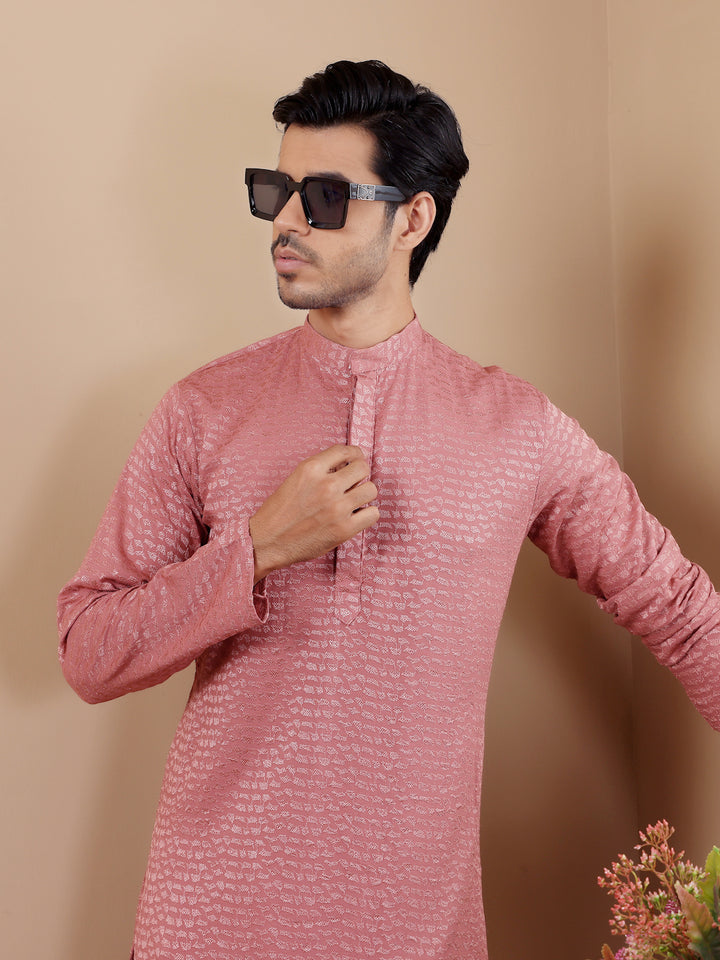 Designer Kurta Pajama | Chikankari Embroidery with Art Silk Bottom