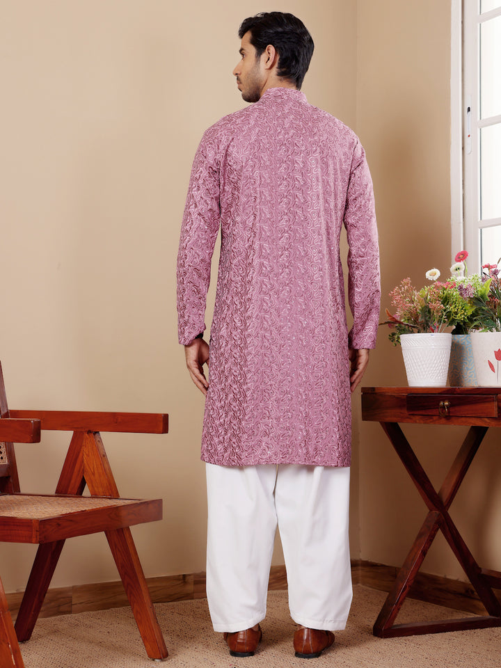 Traditional Kurta Pajama | Viscose and Art Silk with Designer Embroidery