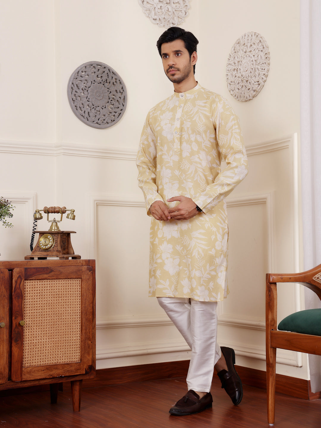 Designer Light Yellow Kurta | Perfect Festive Outfit for Traditional Events