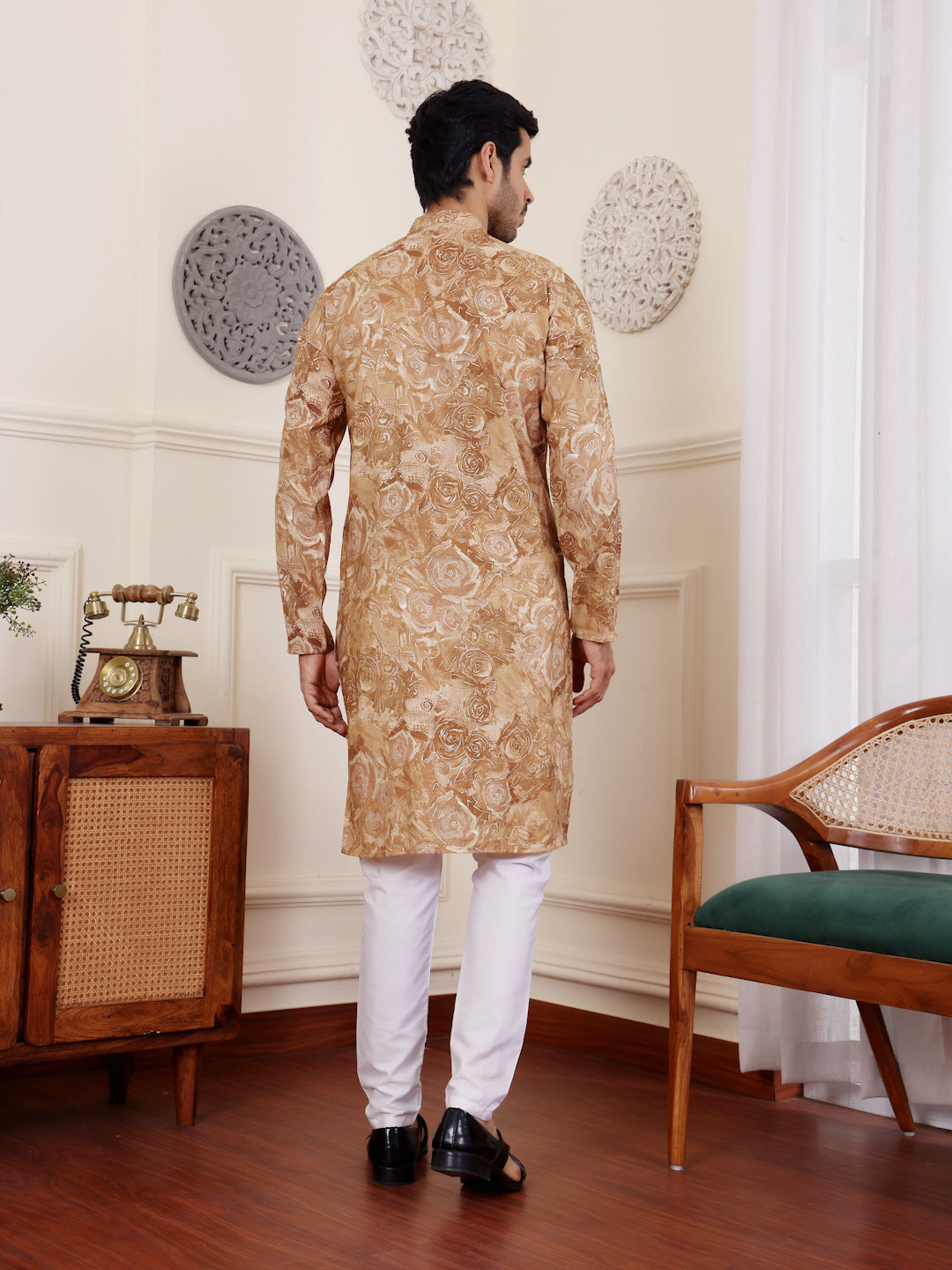 Modal Silk Light Brown Kurta Pajama | Perfect Traditional Wear for Men