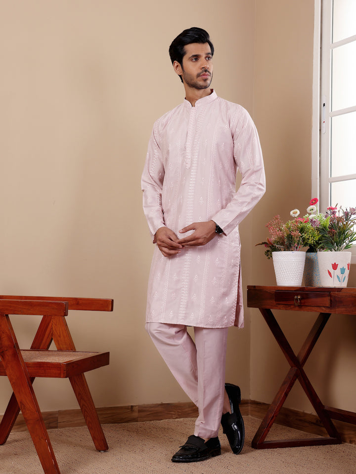 Luxurious Silk Kurta | Art Silk Pajama with Designer Embroidery Work