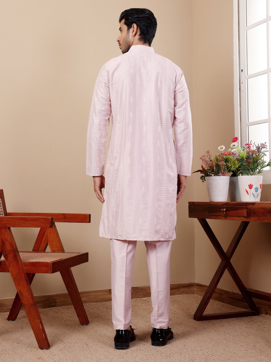 Luxurious Silk Kurta | Art Silk Pajama with Designer Embroidery Work