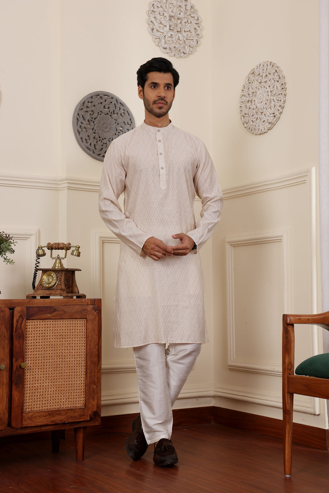 Festive Wear White Kurta Pajama | Stylish Modal Silk & Art Silk Ensemble