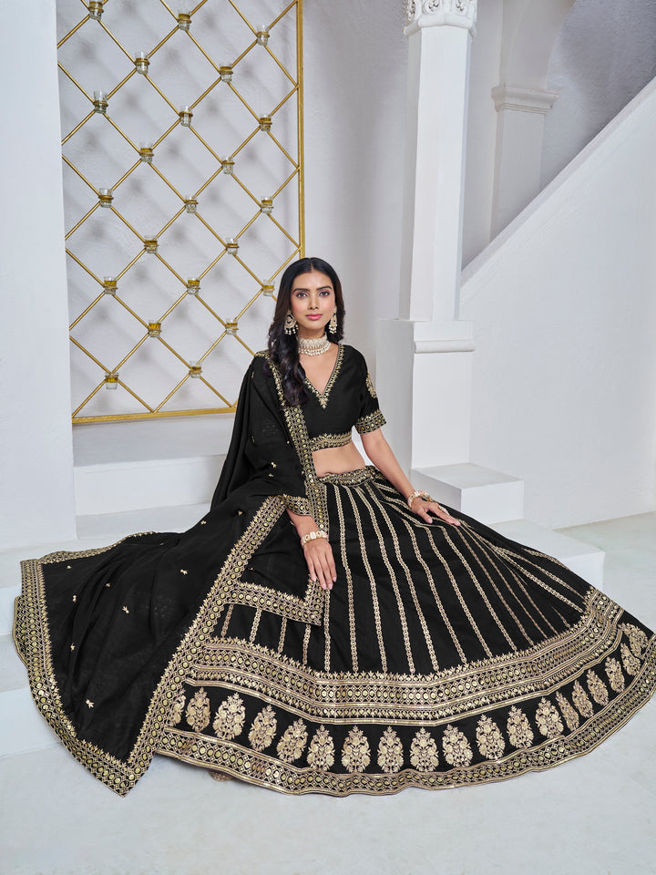 Designer Art Silk Lehenga Choli | Traditional Wedding Wear with Embroidery