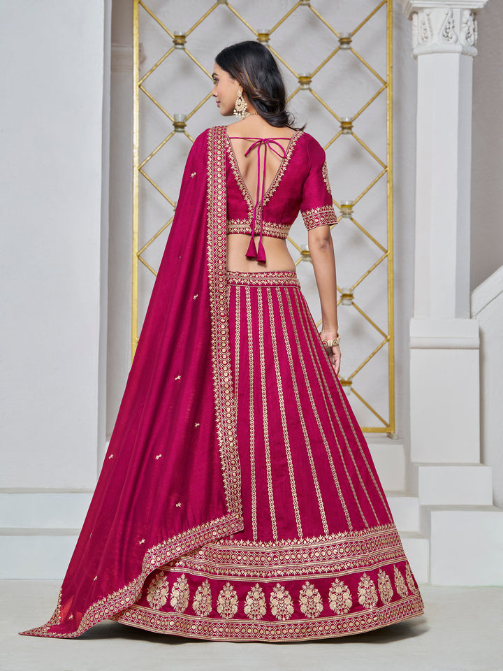 Designer Art Silk Lehenga Choli | Traditional Wedding Wear with Embroidery