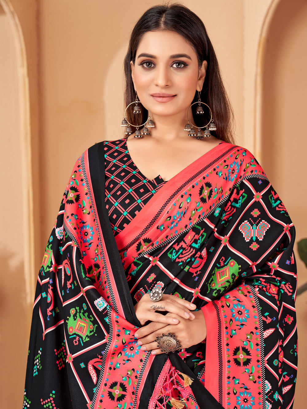 Stunning Pashmina Saree | Designer Digital Printed Work for Partywear