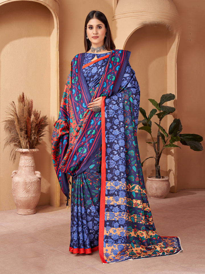 Designer Pashmina Saree | Beautified with Designer Digital Printed Work