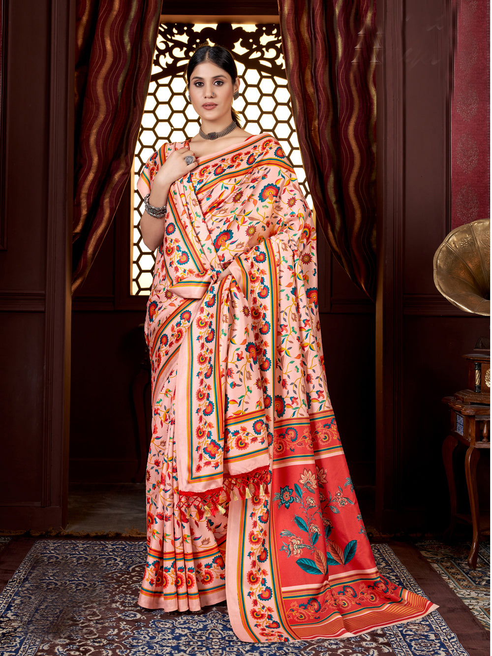 Elegant Pashmina Saree | Perfect Designer Digital Printed Work