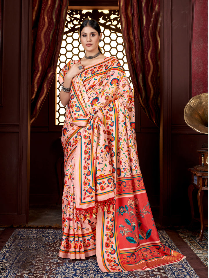 Elegant Pashmina Saree | Perfect Designer Digital Printed Work