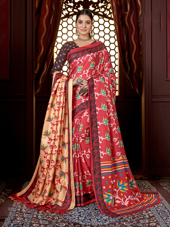 Elegant Pashmina Saree | Perfect Designer Digital Printed Work