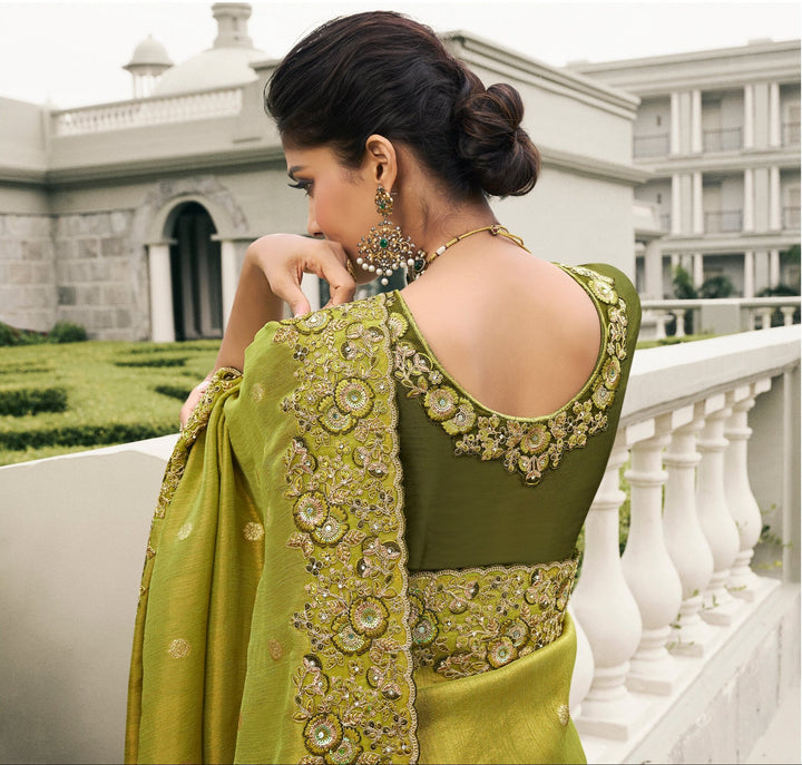 Designer Viscose Tissue Saree | Beautified with Wevon Jacquard Designer Embroidery Work