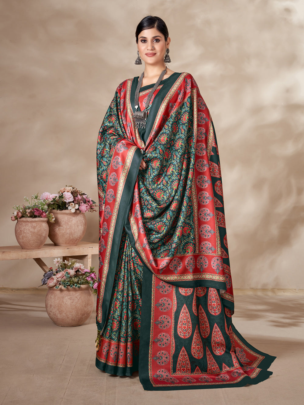 Elegant Pashmina Saree | Perfect Designer Digital Printed Work