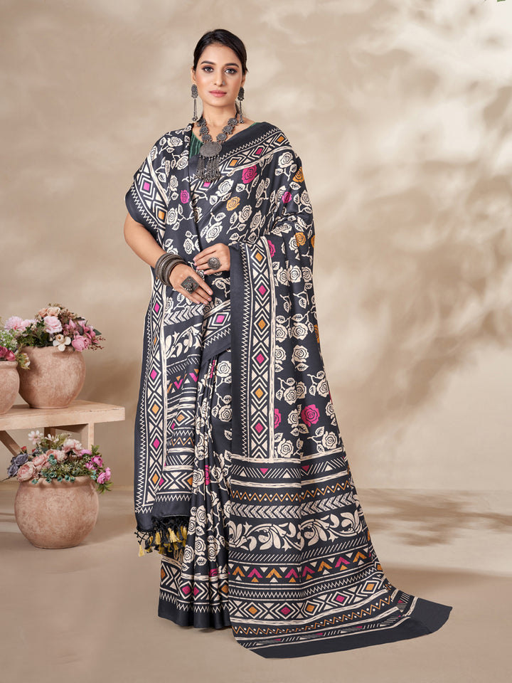 Elegant Pashmina Saree | Perfect Designer Digital Printed Work