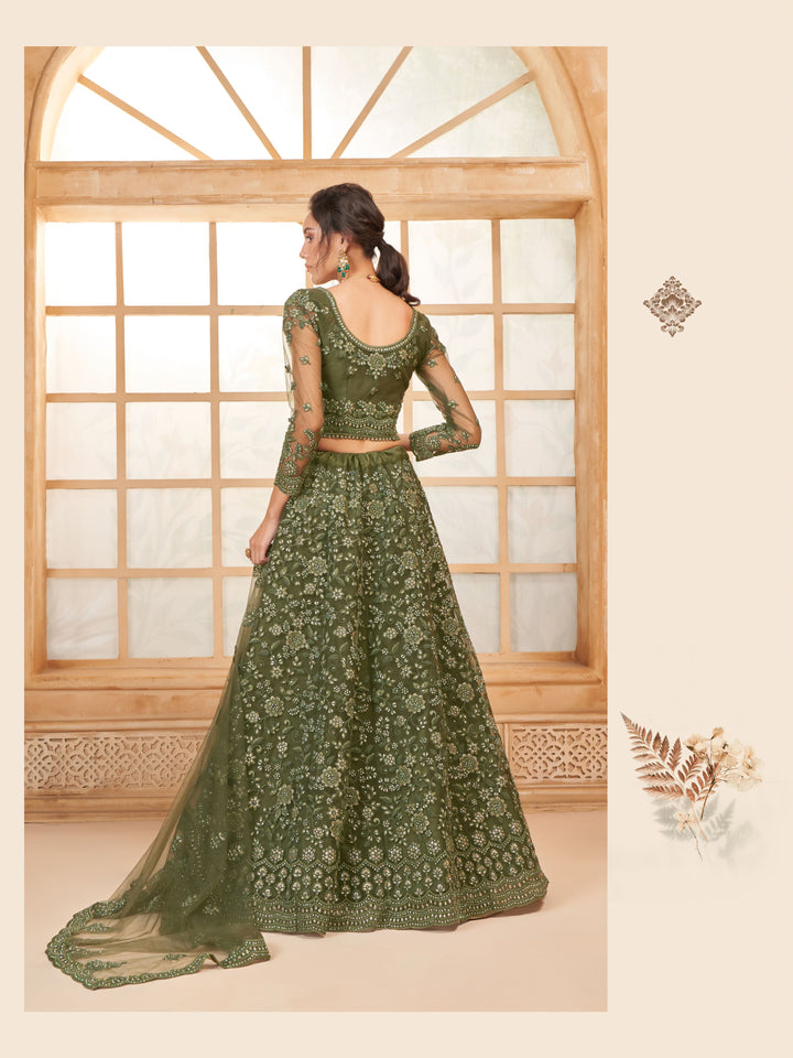 Soft Net Designer Lehenga Choli | Diamond Embroidery & weddings Look