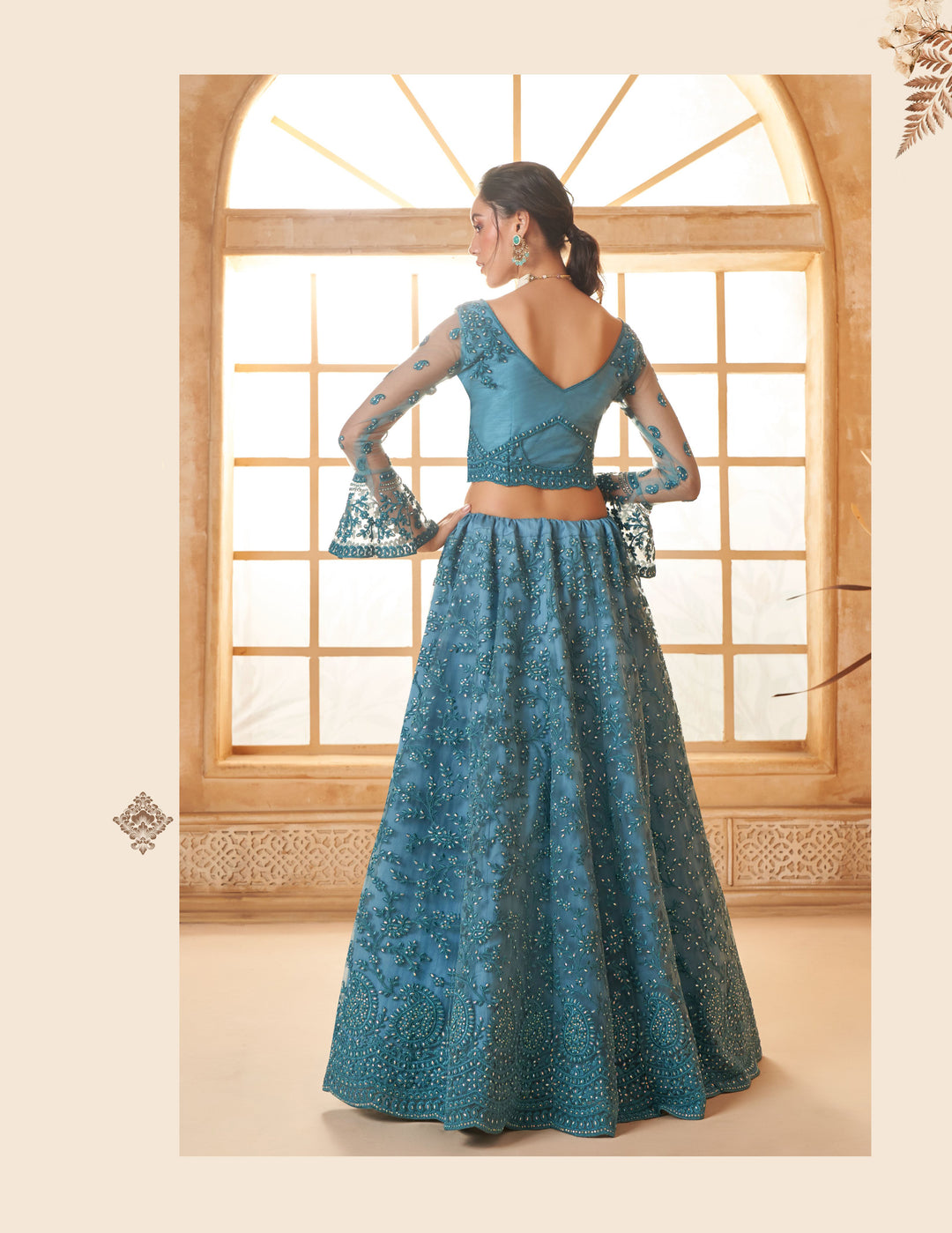 Designer Soft Net Lehenga Choli with Diamond Work | Embroidery Traditional Wear