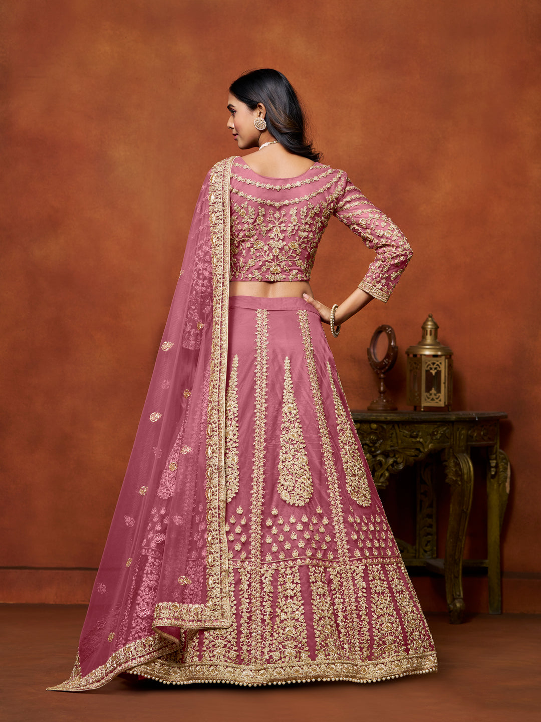 Elegant Net Lehenga with Dupatta | Crafted for Timeless Elegance