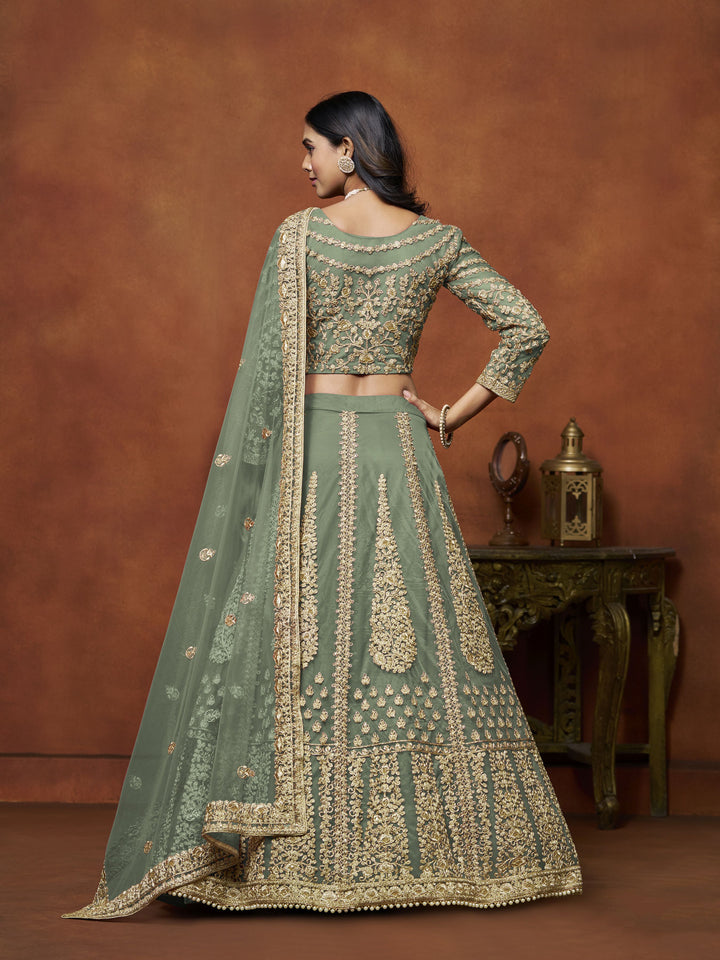 Elegant Net Lehenga with Dupatta | Crafted for Timeless Elegance