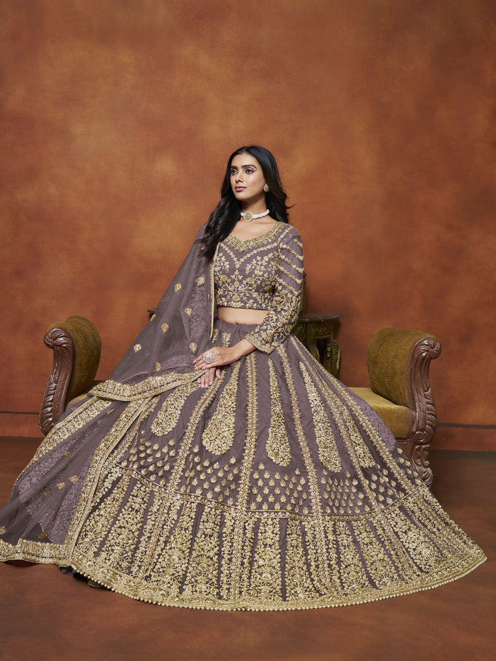 Elegant Net Lehenga with Dupatta | Crafted for Timeless Elegance