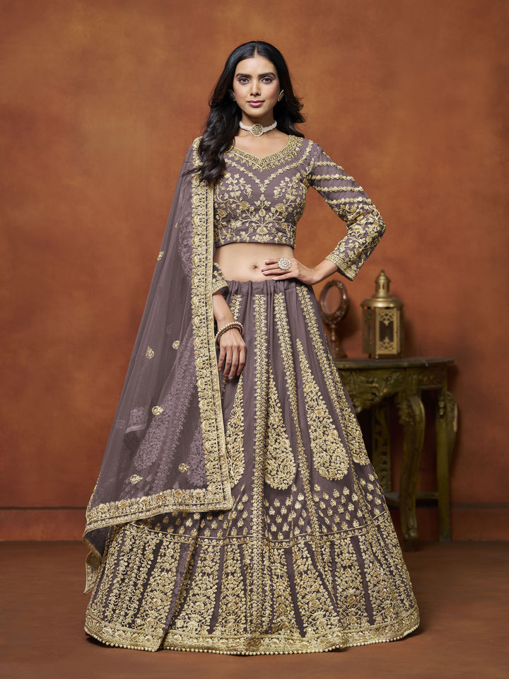 Elegant Net Lehenga with Dupatta | Crafted for Timeless Elegance