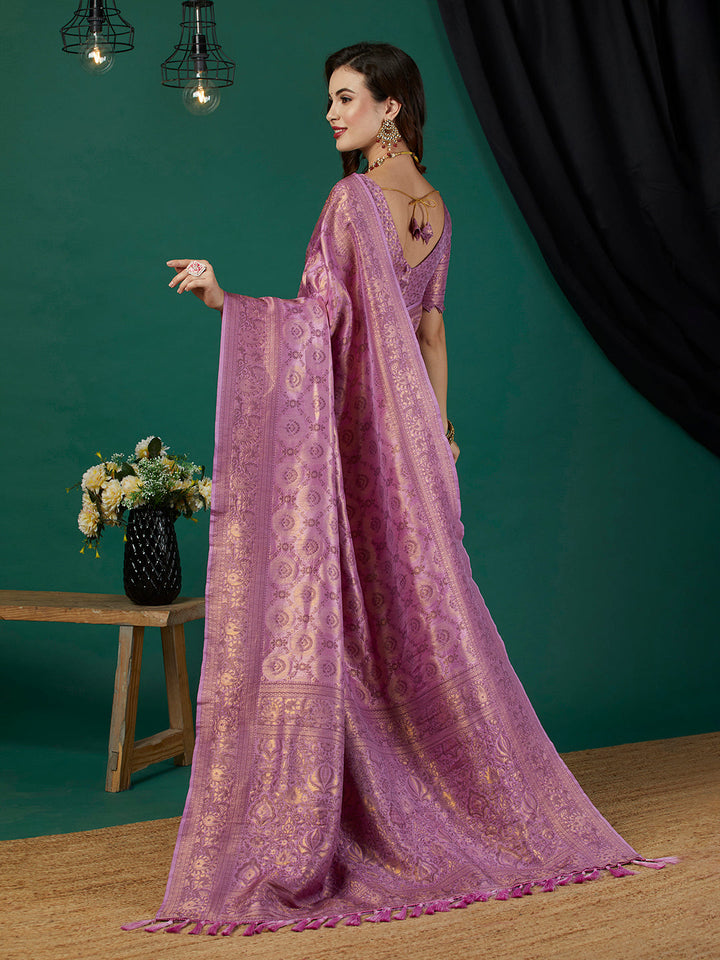 Elegant Heavy-Embroidered Kanjivaram Saree | Perfect for Weddings & Events