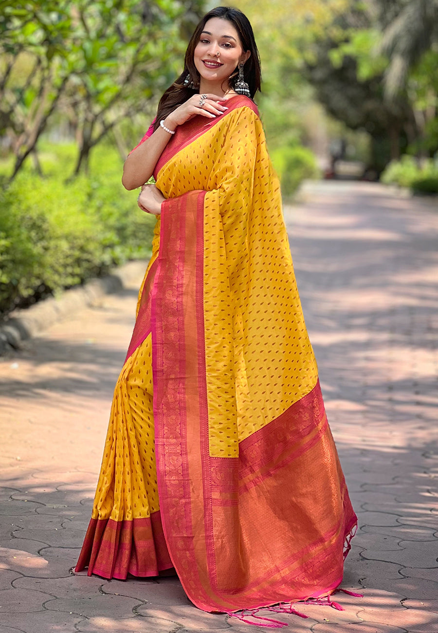 Elegant Pashmina-Silk Saree | Designer Hand-Work for Special Events