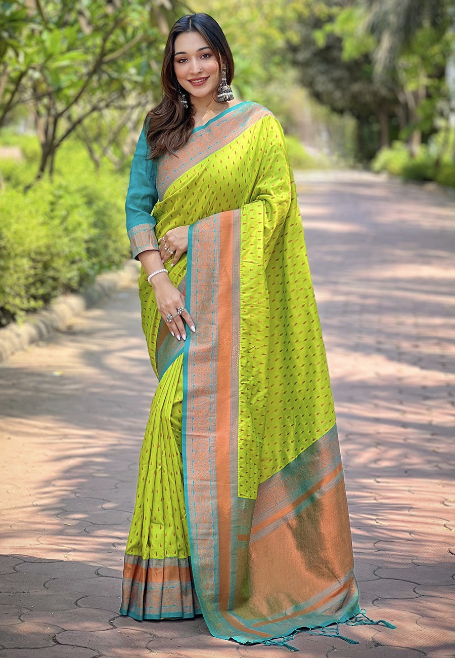 Elegant Pashmina-Silk Saree | Designer Hand-Work for Special Events