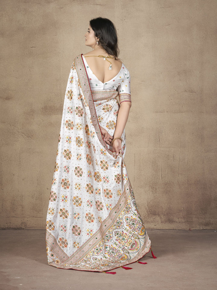 Elegant Pashmina-Silk Saree | Designer Hand-Work for Special Events