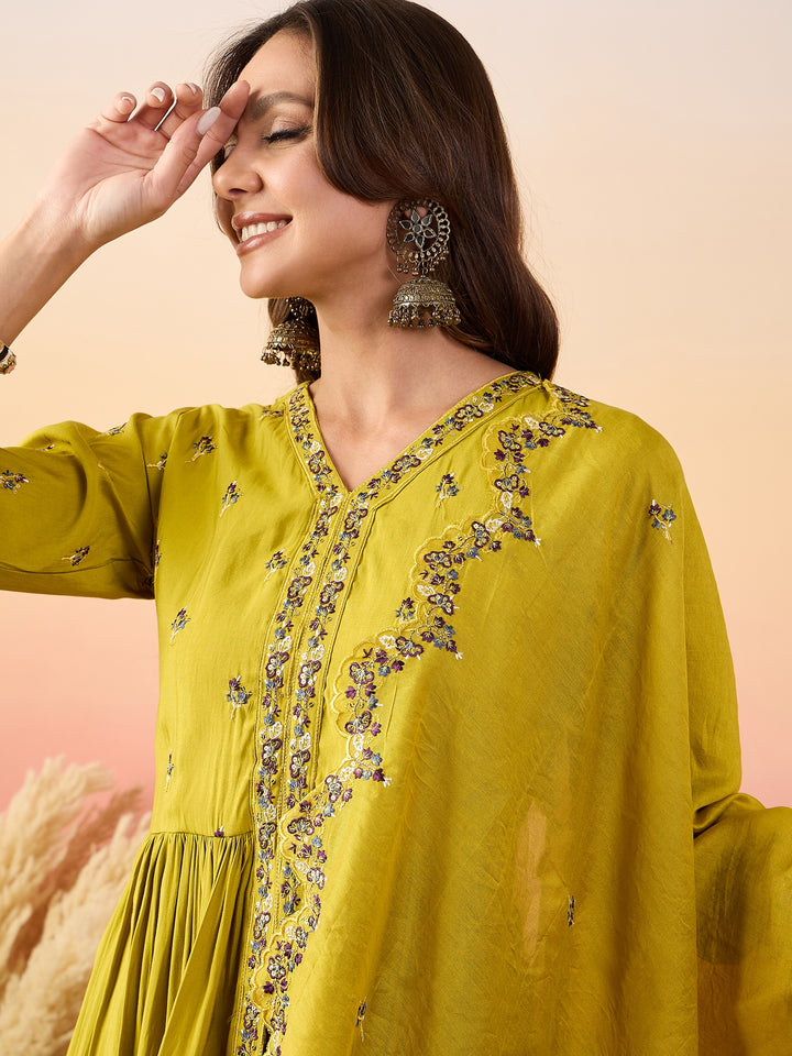 Stunning Silk Salwar Kameez with Embellished Detailing | Perfect for Festive Celebrations