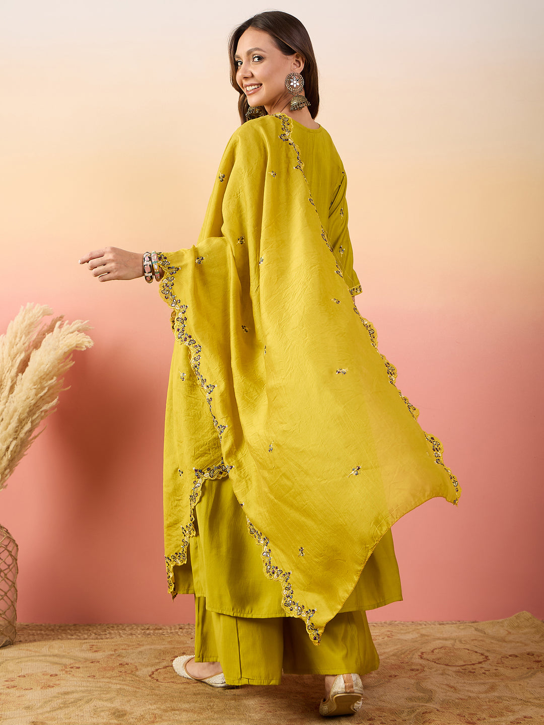 Stunning Silk Salwar Kameez with Embellished Detailing | Perfect for Festive Celebrations