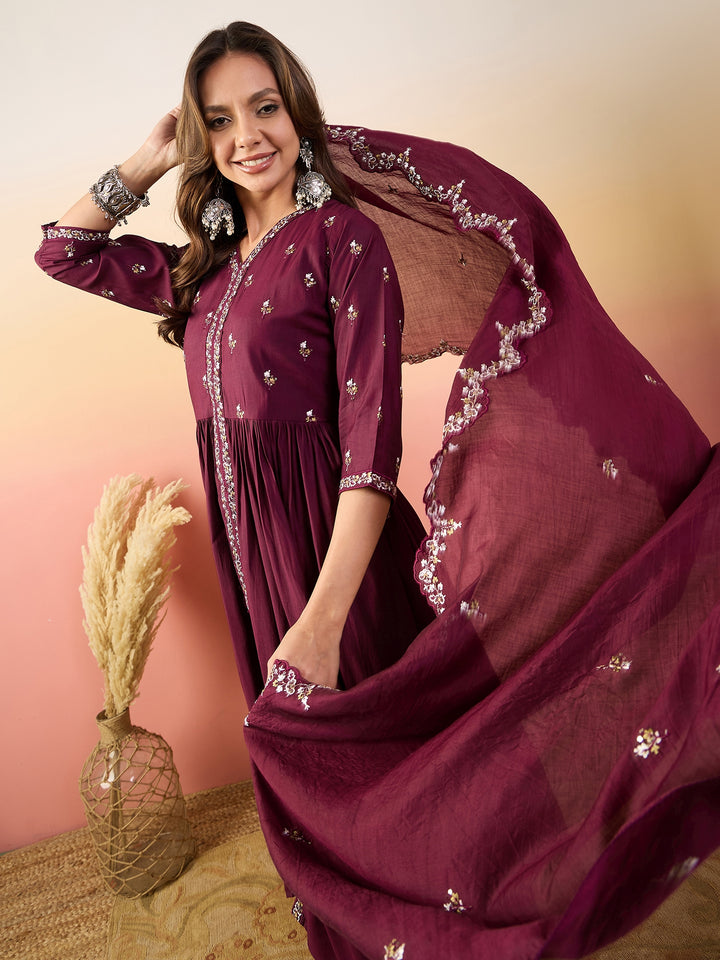 Stunning Silk Salwar Kameez with Embellished Detailing | Perfect for Festive Celebrations