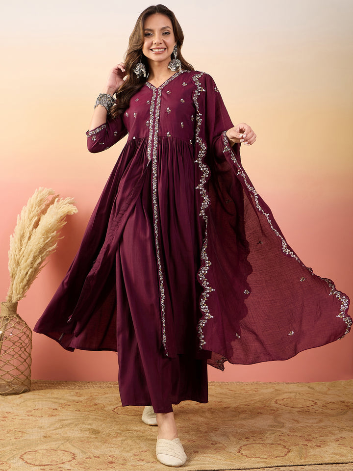 Stunning Silk Salwar Kameez with Embellished Detailing | Perfect for Festive Celebrations