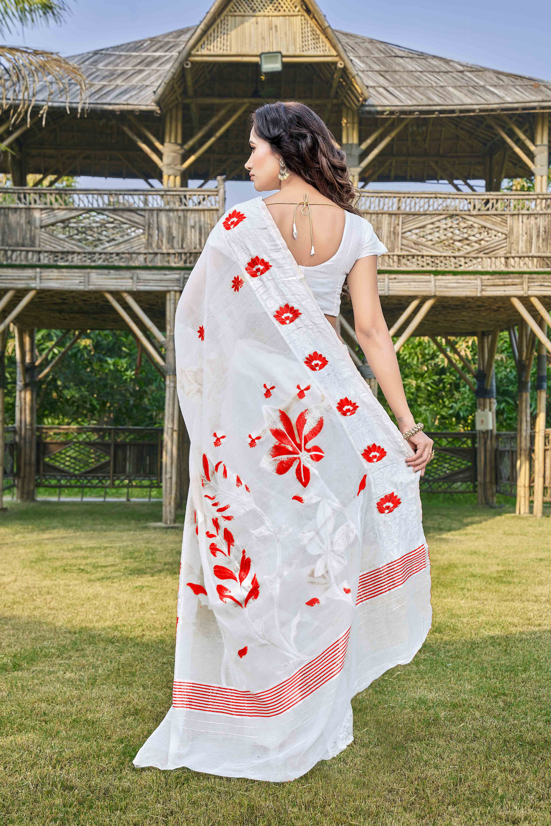 Silk-Cotton Saree | Woven Thread Designer for Special Events & Weddings