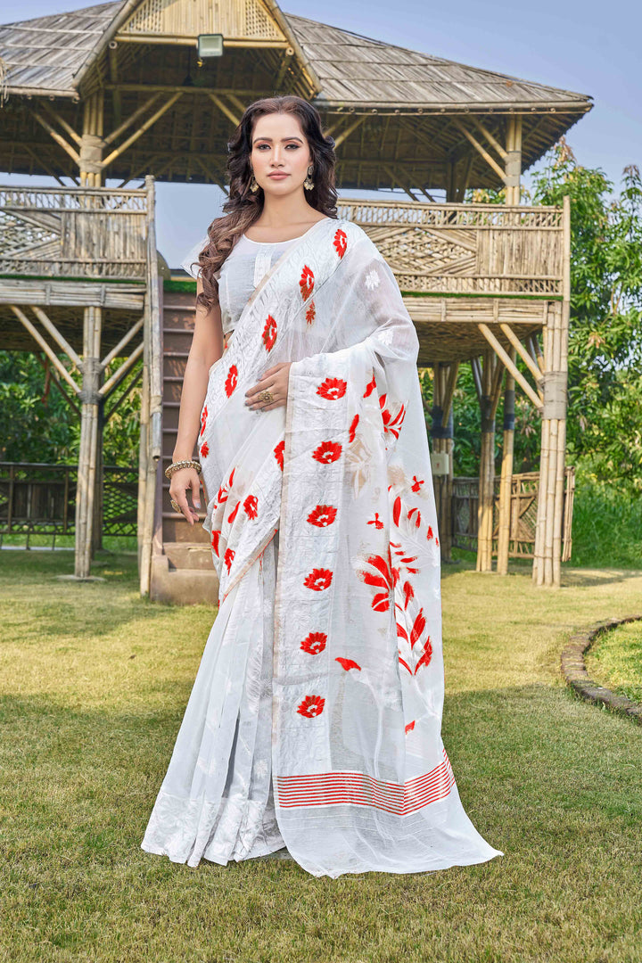 Silk-Cotton Saree | Woven Thread Designer for Special Events & Weddings