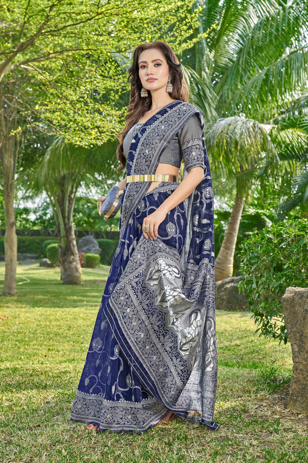 Silk-Cotton Designer Saree | Elegant Wevon Thread for Special Events