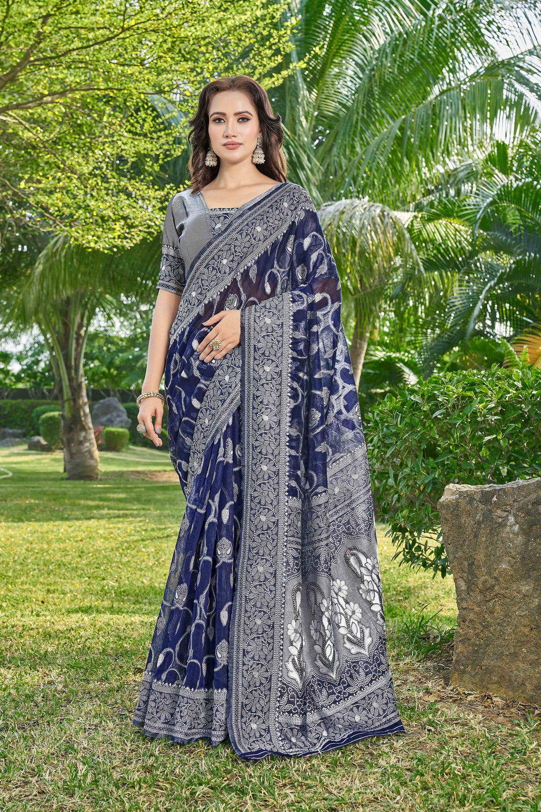 Silk-Cotton Designer Saree | Elegant Wevon Thread for Special Events