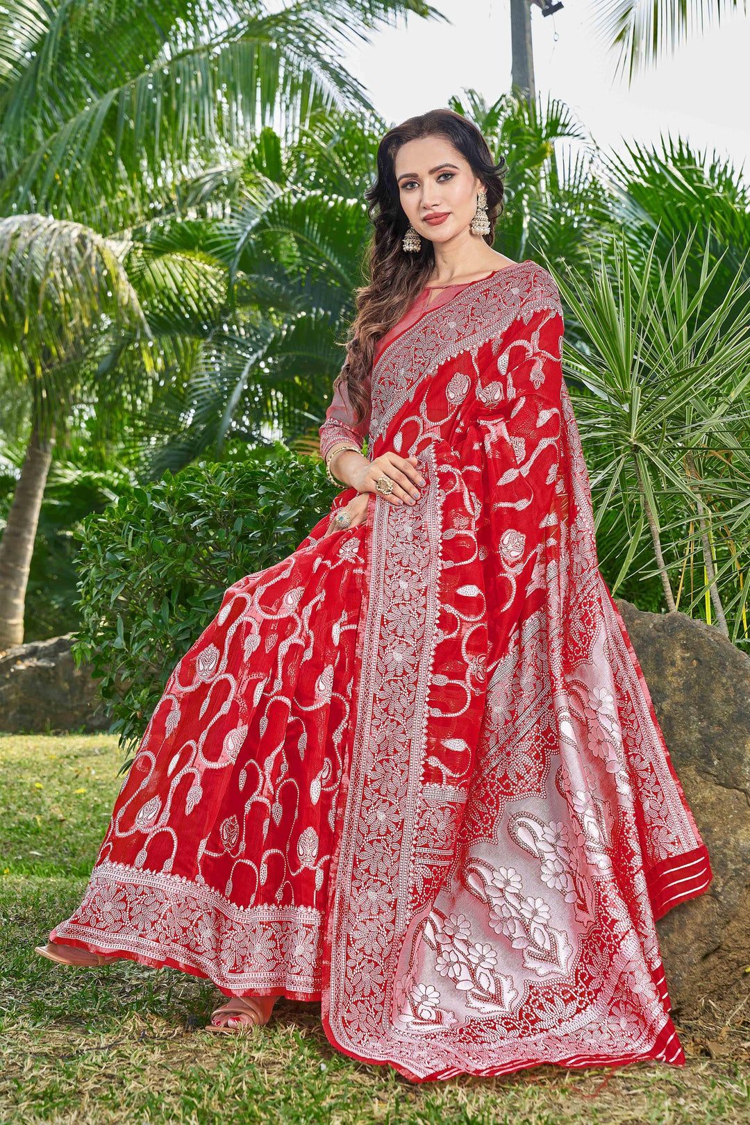 Silk-Cotton Designer Saree | Elegant Wevon Thread for Special Events