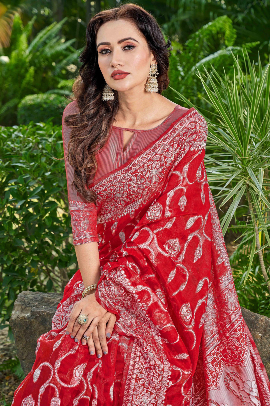 Silk-Cotton Designer Saree | Elegant Wevon Thread for Special Events