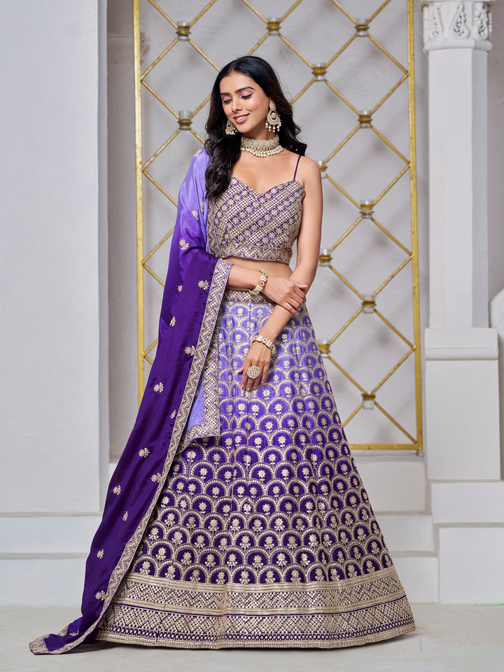 Elegant Chinon Lehenga with Dupatta | A Captivating Traditional Ensemble