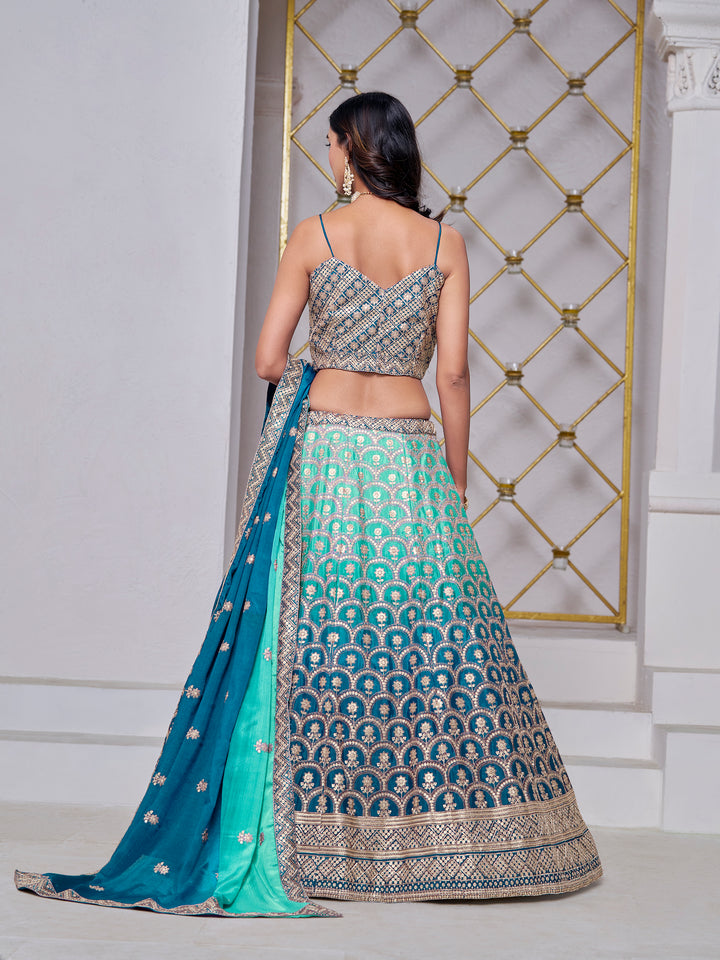 Elegant Chinon Lehenga with Dupatta | A Captivating Traditional Ensemble