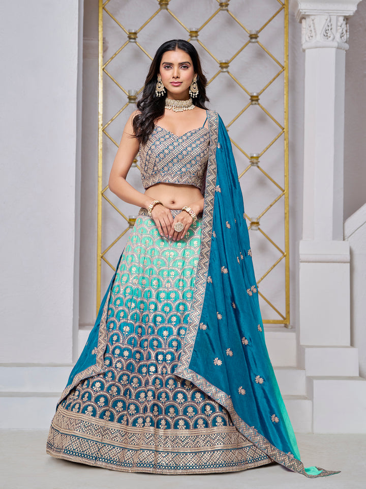 Elegant Chinon Lehenga with Dupatta | A Captivating Traditional Ensemble