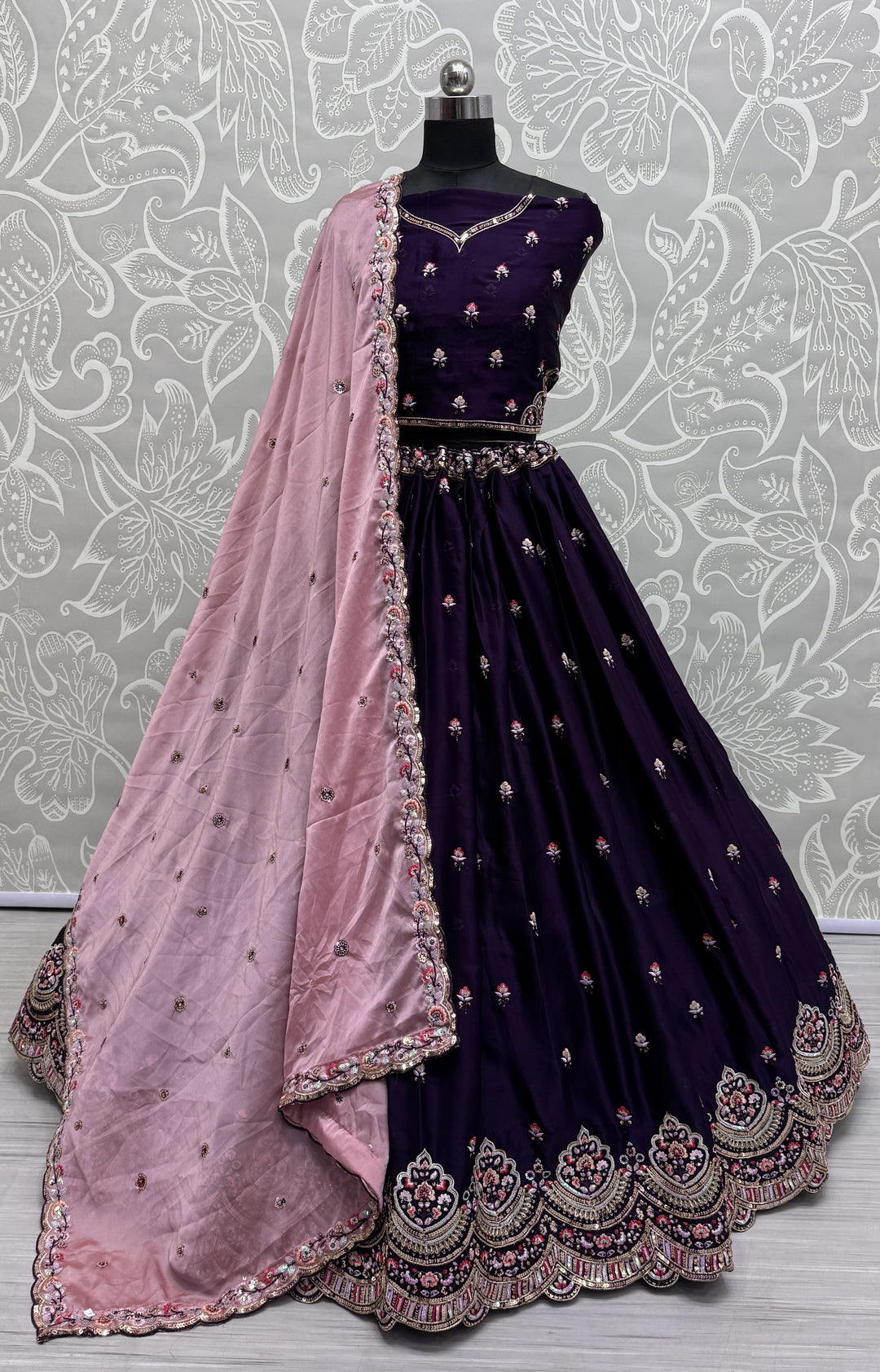 Stunning Silk Lehenga with Dupatta | A Graceful Addition to Your Wardrobe