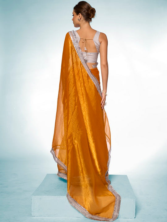 Designer Burberry Saree | Art-Silk Blouse | Perfect for Weddings & Events