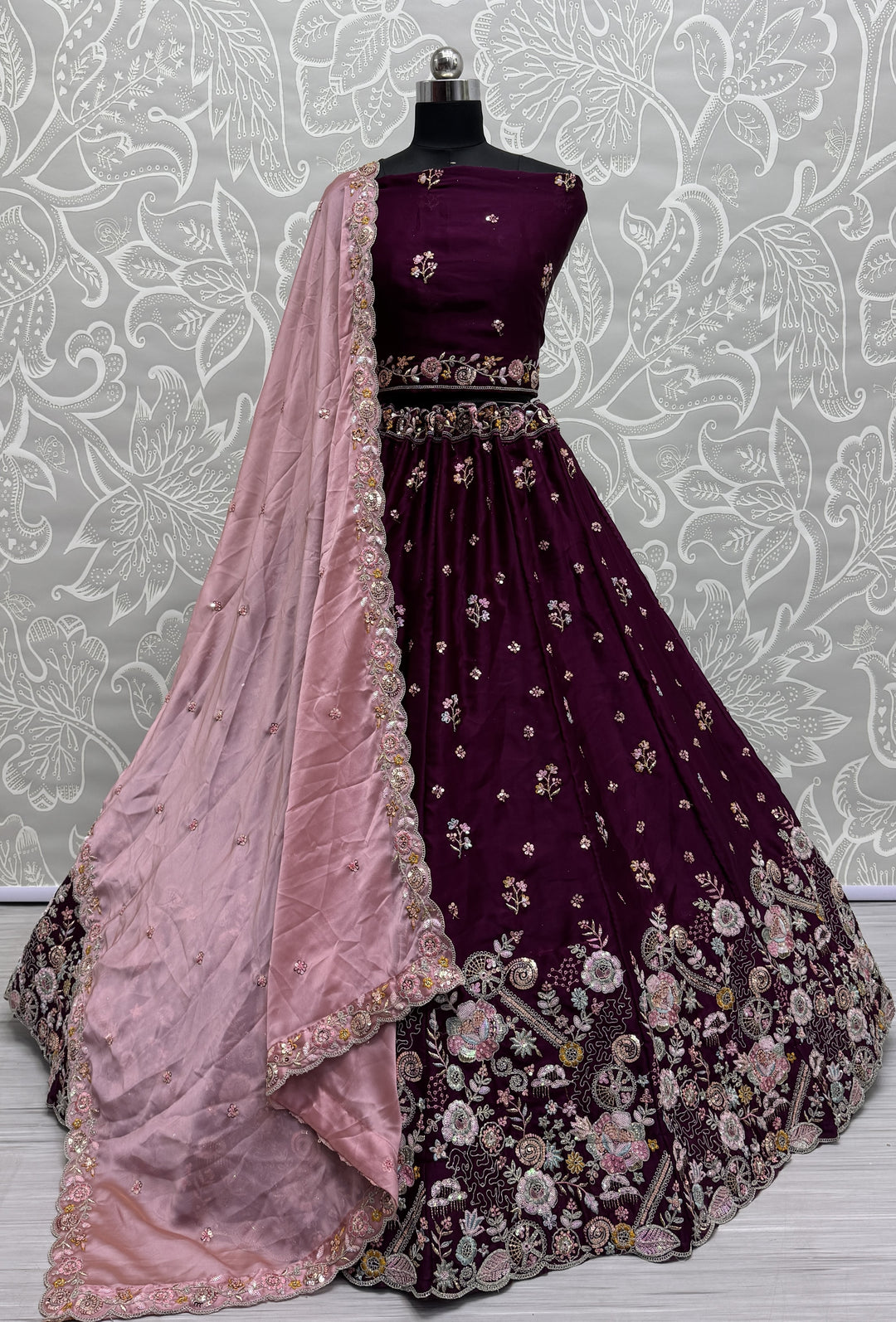 Sophisticated Silk Lehenga with Dupatta | Unmatched Beauty for Grand Occasions