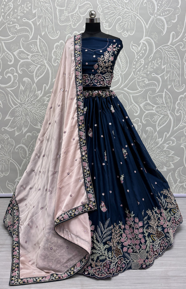 Sophisticated Silk Lehenga with Dupatta | A Graceful Addition to Your Wardrobe