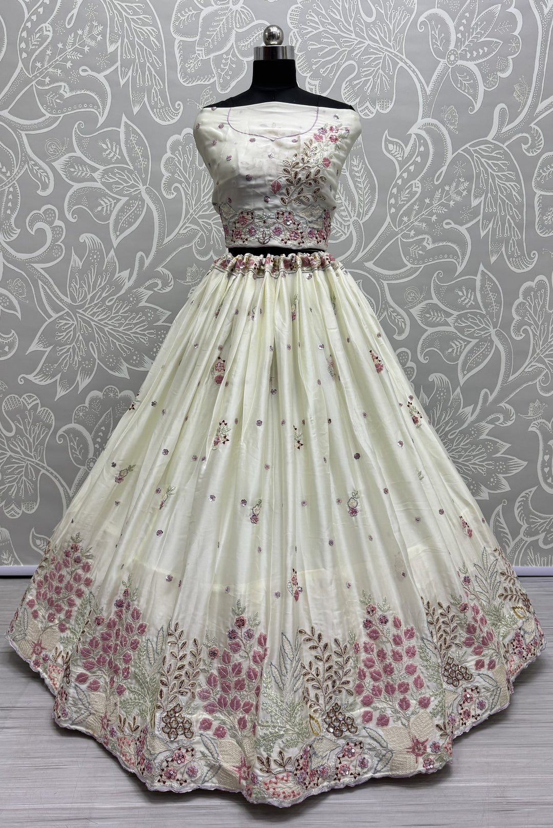 Sophisticated Silk Lehenga with Dupatta | A Graceful Addition to Your Wardrobe