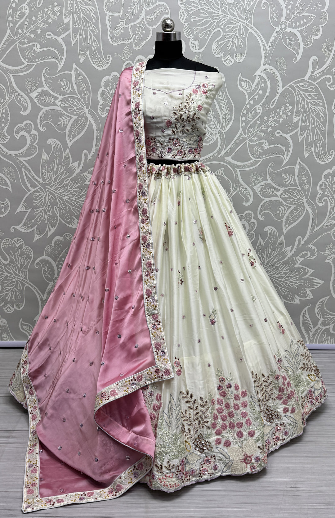 Sophisticated Silk Lehenga with Dupatta | A Graceful Addition to Your Wardrobe