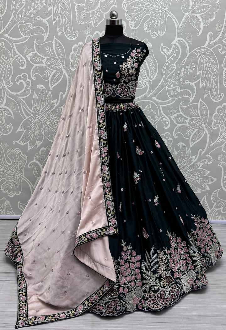 Sophisticated Silk Lehenga with Dupatta | A Graceful Addition to Your Wardrobe