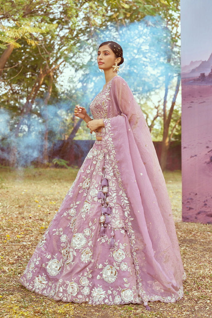 Elegant Organza Lehenga | Fancy Choli with Heavy Embroidery