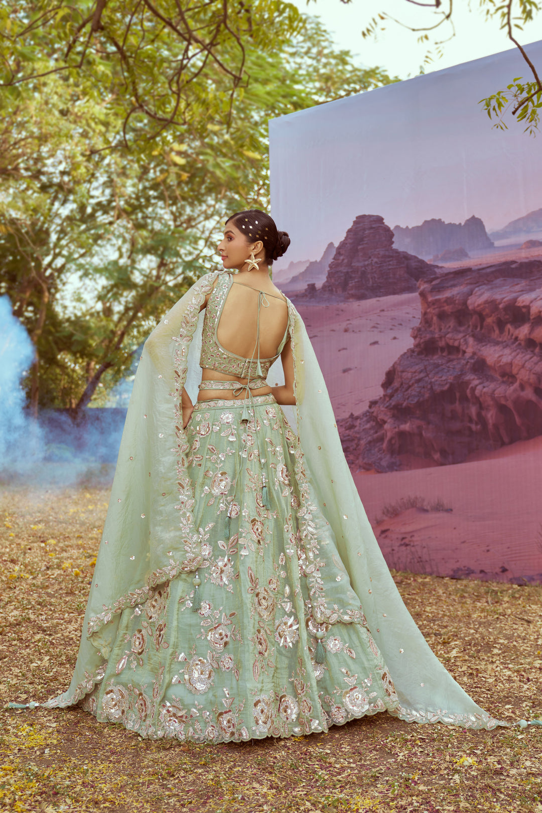 Elegant Organza Lehenga | Fancy Choli with Heavy Embroidery